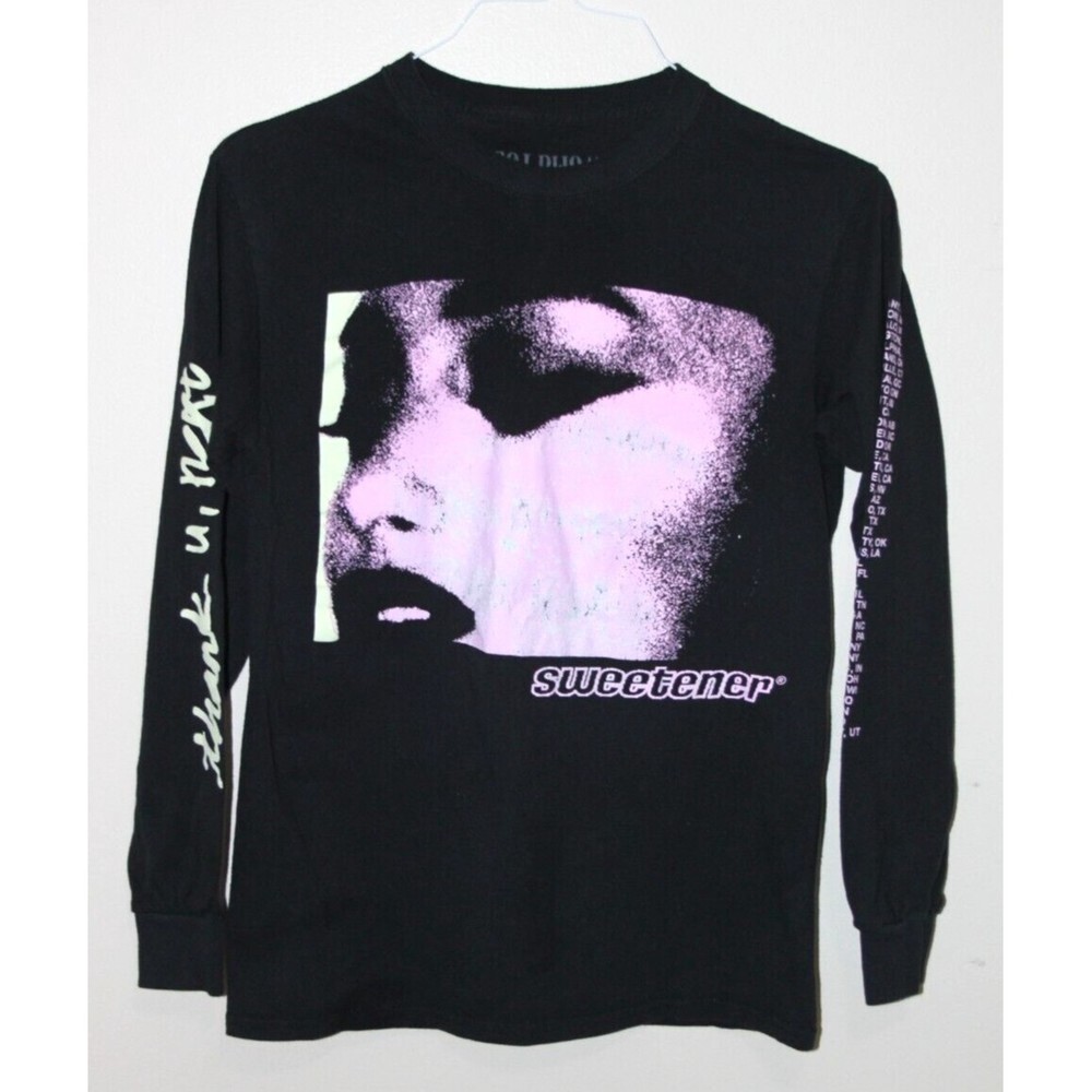 Ariana Grande Sweetener World Tour Concert Tee T Shirt Long Sleeve Black Small